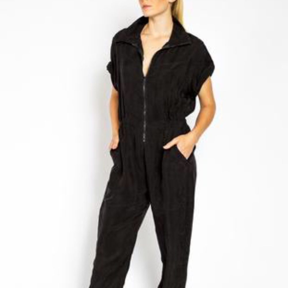 CUPRO JUMPSUIT [ BLACK ]